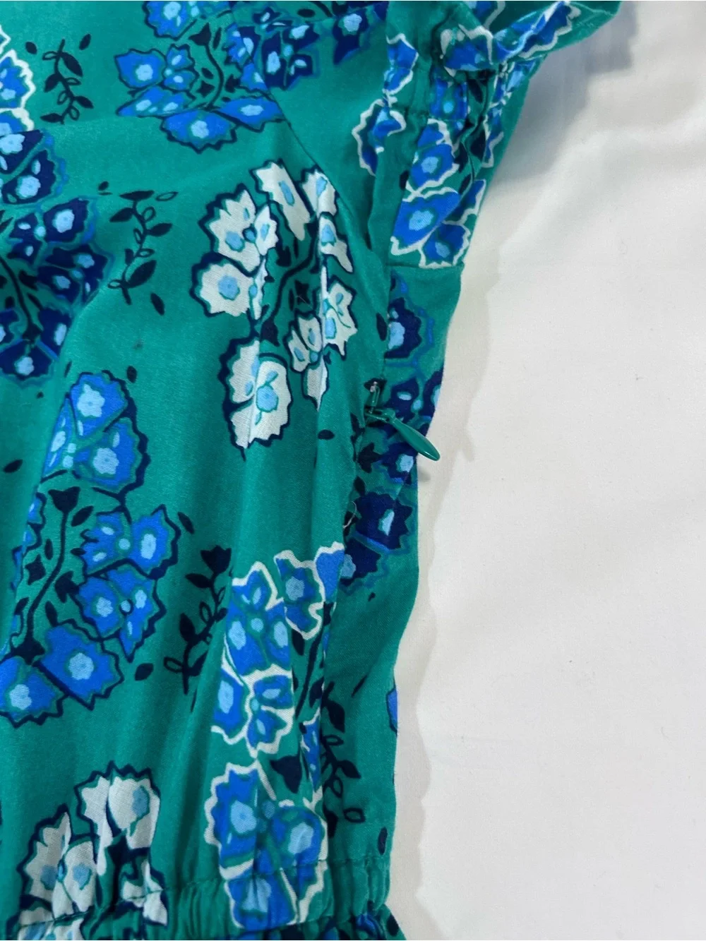 J. Crew Green Floral Short-Sleeve Midi Dress 4 - Picture 16 of 16